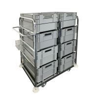Chariot de préparation de commande - Bacs de stockage inclus